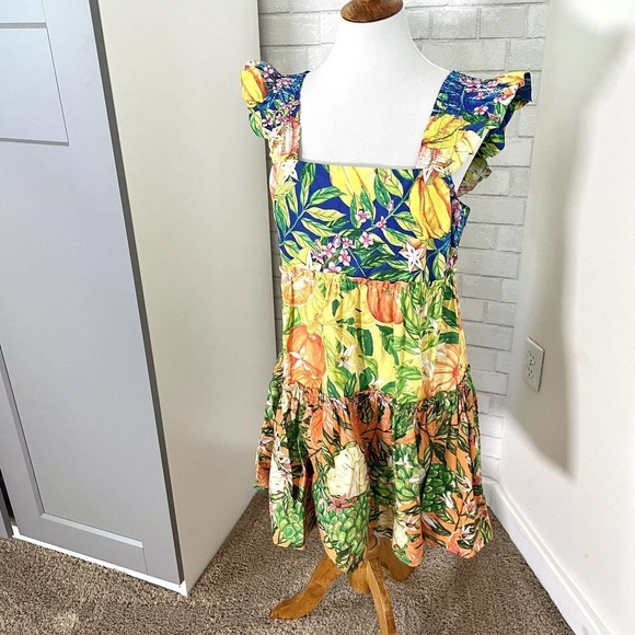 FARM Rio | Dresses | Farm Rio Caipirinha Tiered Tropical Cotton Mini Dress | Poshmark